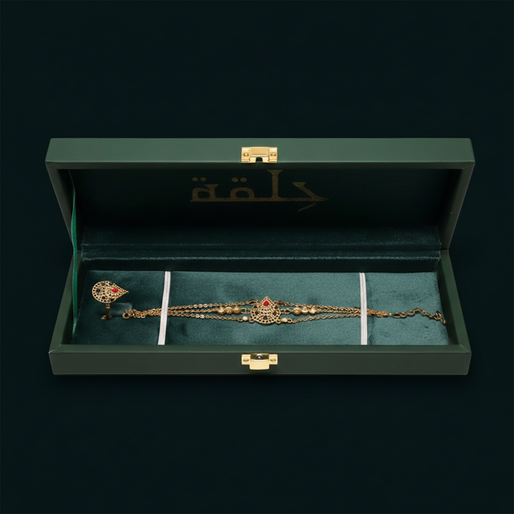 سوارة وخاتم مطلي ذهب 2