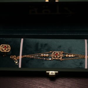 سوارة وخاتم مطلي ذهب 1